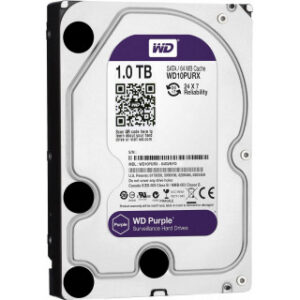 Installation d'un disque dur Western Digital Purple 1 To dans un boîtier NVR de surveillance.