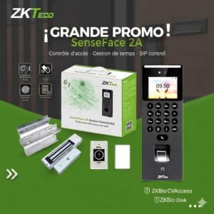 Affiche promotionnelle du kit de contrôle d'accès ZKTeco SenseFace 2A